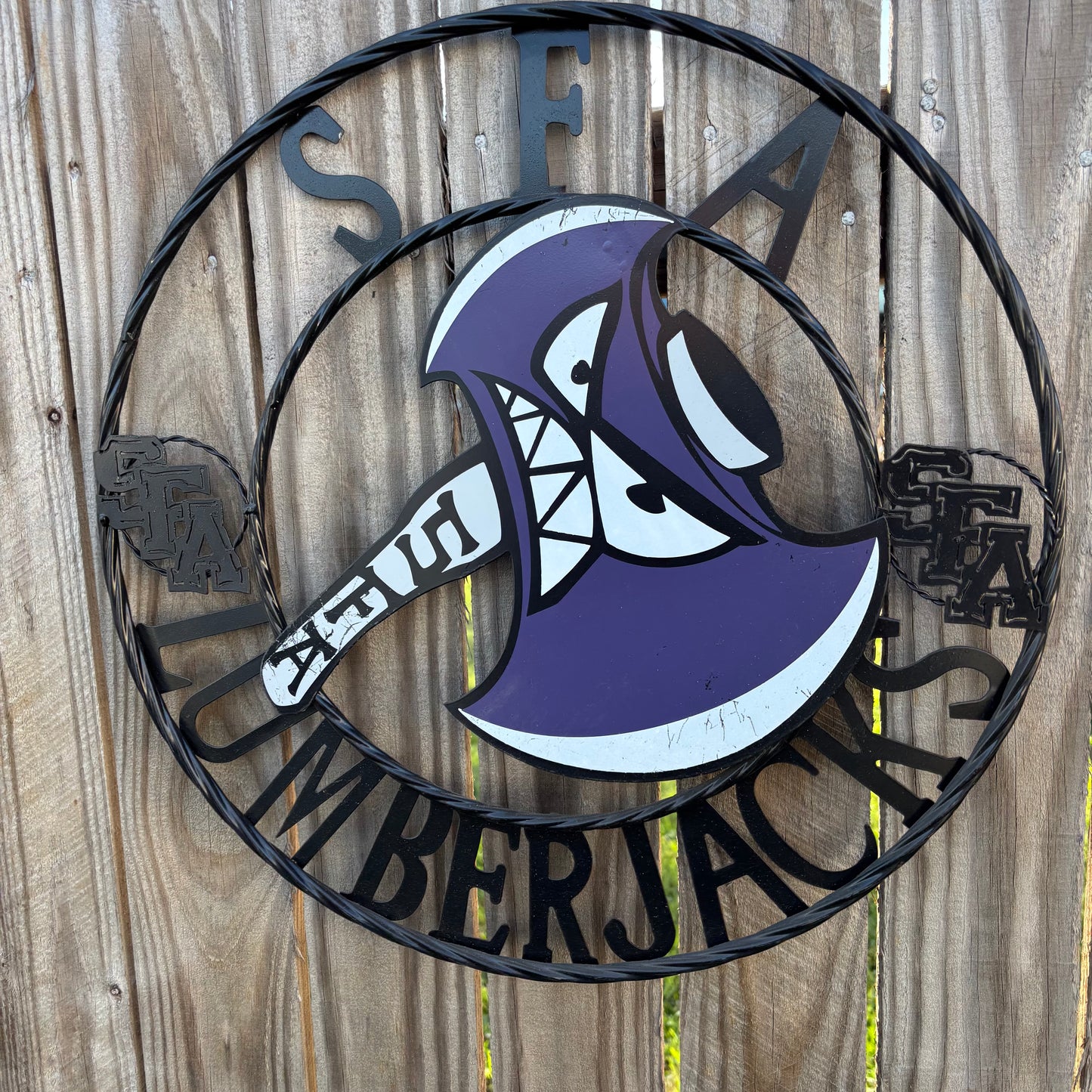 SFA LUMBERJACKS CUSTOM METAL VINTAGE CRAFT SIGN WALL ART TEAM SIGN HANDMADE