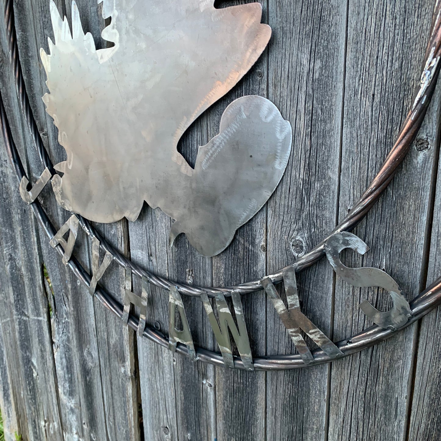 KANSAS JAYHAWKS RAW CUSTOM METAL VINTAGE CRAFT SIGN UNPAINTED TEAM HANDMADE