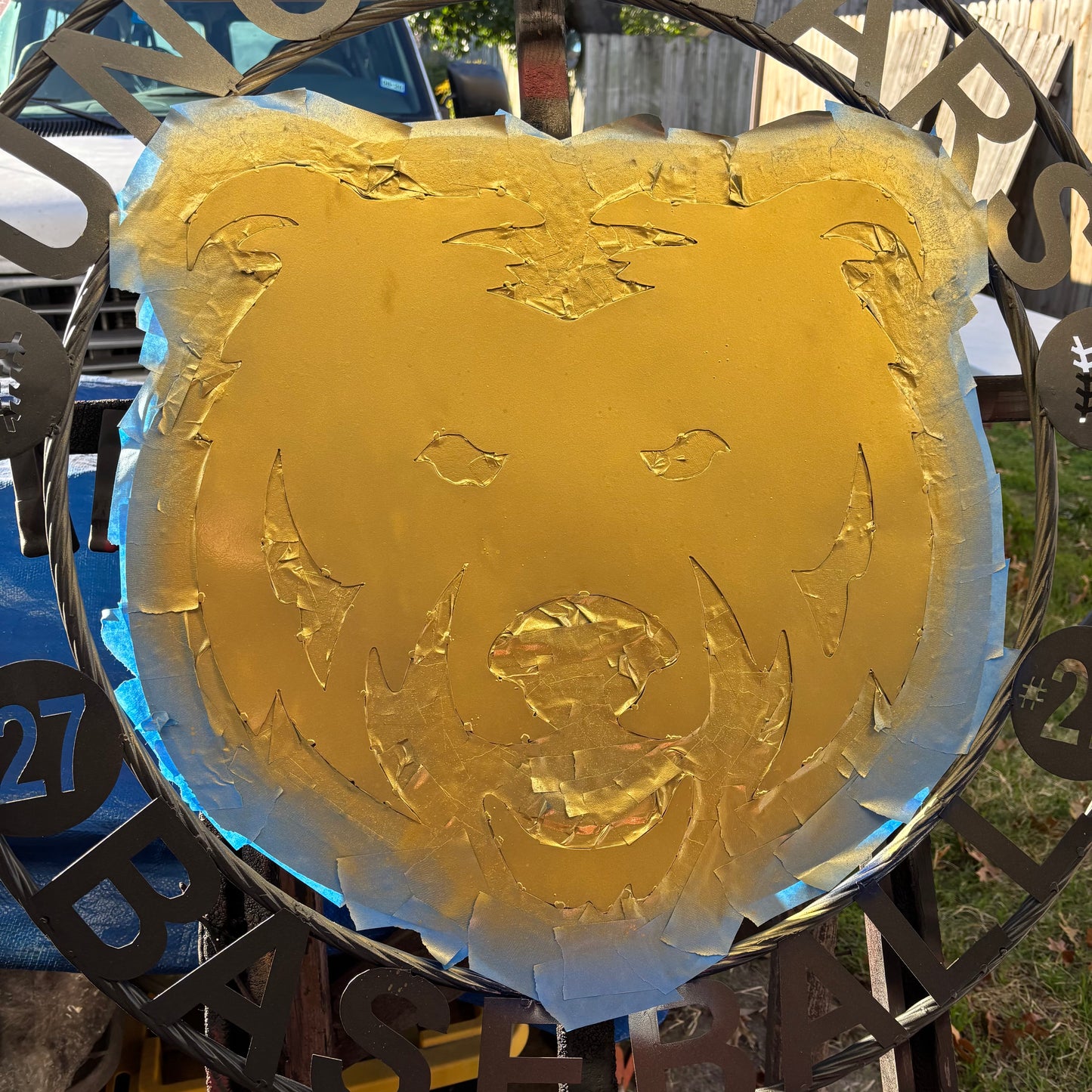UNC BEARS CUSTOM RAW METAL NO PAINT VINTAGE CRAFT SIGN TEAM HANDMADE TO ORDER