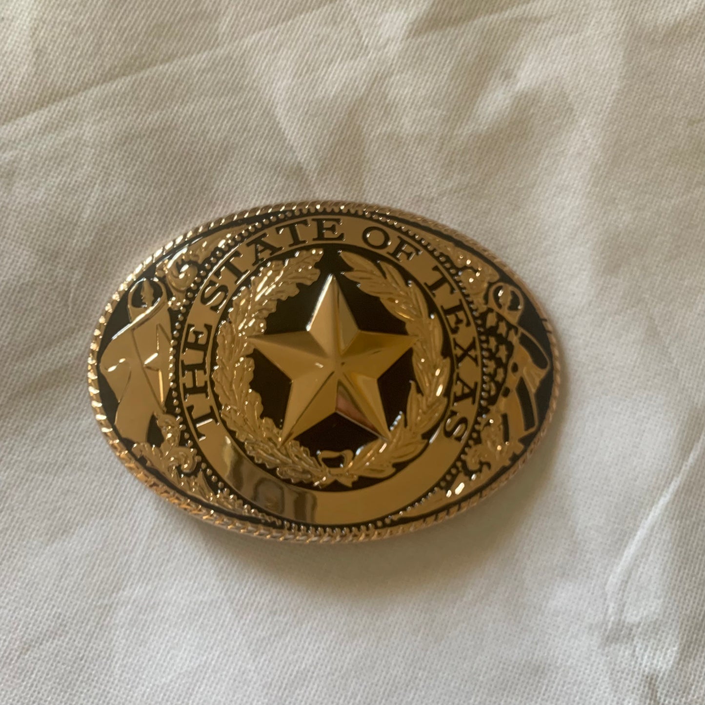 LONESTAR STATE ROSE GOLD STAR BELT BUCKLE LARGE WESTERN BUCKLE FASHION ART NEW #EH12264