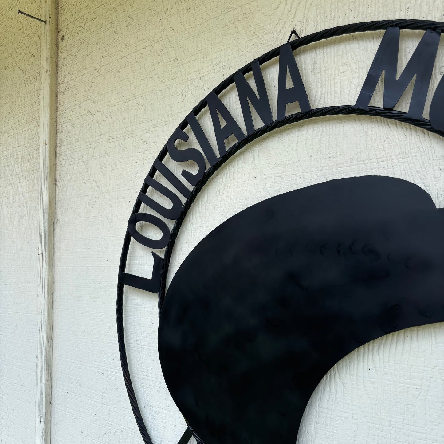 LOUISIANA MONROE WARHAWKS CUSTOM BLACK METAL VINTAGE CRAFT TEAM SIGN HANDMADE 18",24",32"