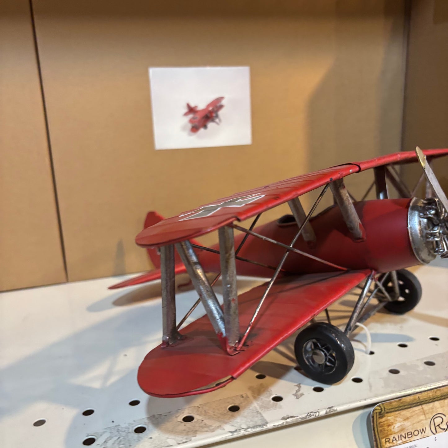 RED BARON AIRPLAINE METAL ART WESTERN HOME DECOR HANDMADE #RA0232