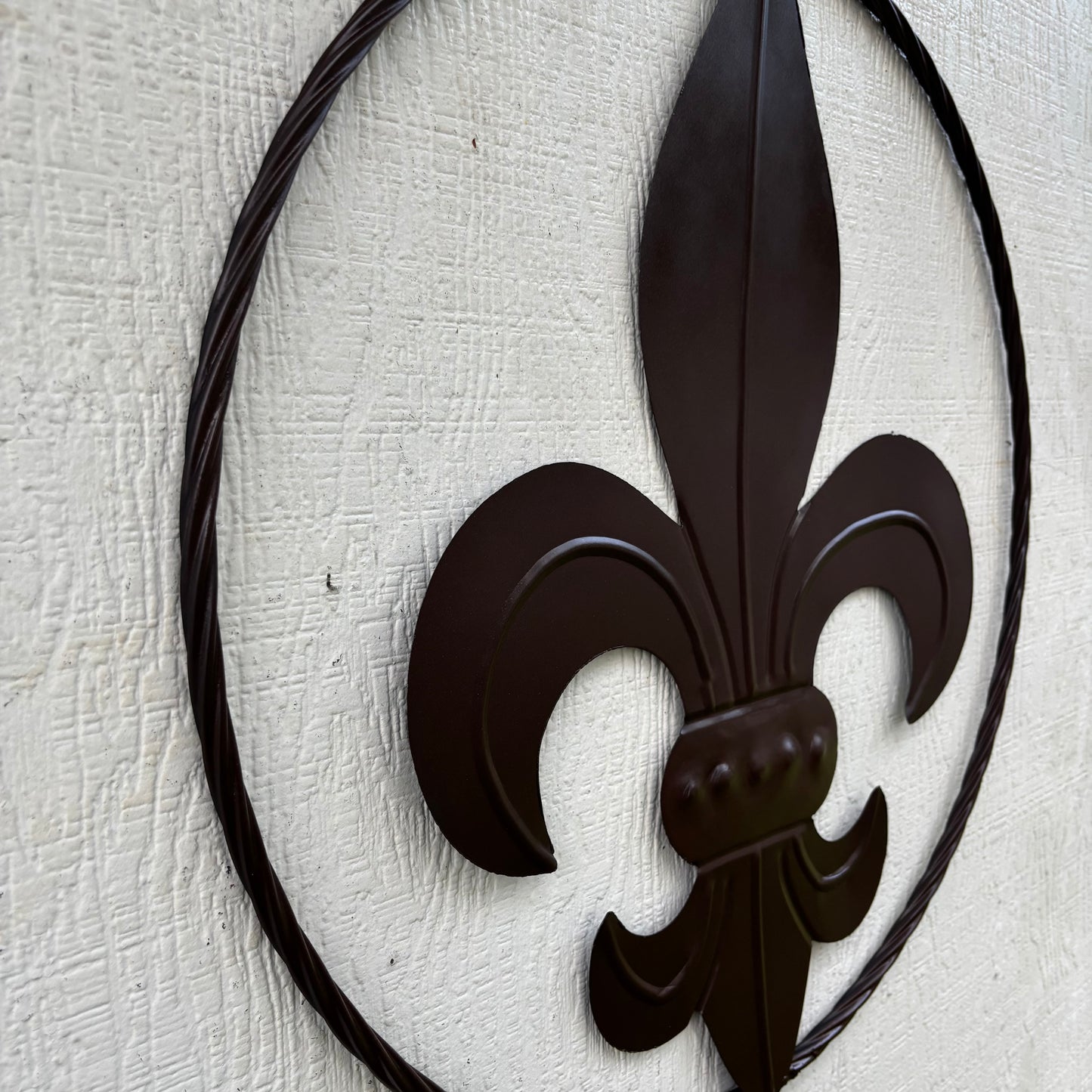 FLEUR DE LIS BRONZE METAL WALL ART SIGN WESTERN HOME DECOR HANDMADE NEW 12",18",24",32"