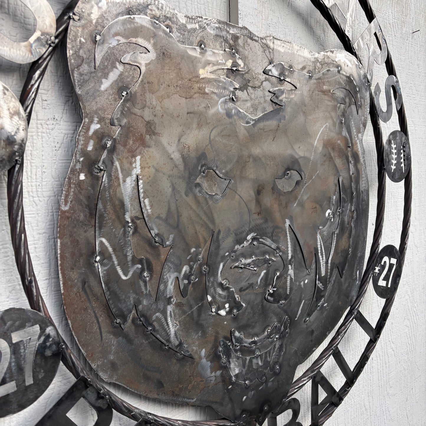 UNC BEARS CUSTOM RAW METAL NO PAINT VINTAGE CRAFT SIGN TEAM HANDMADE TO ORDER