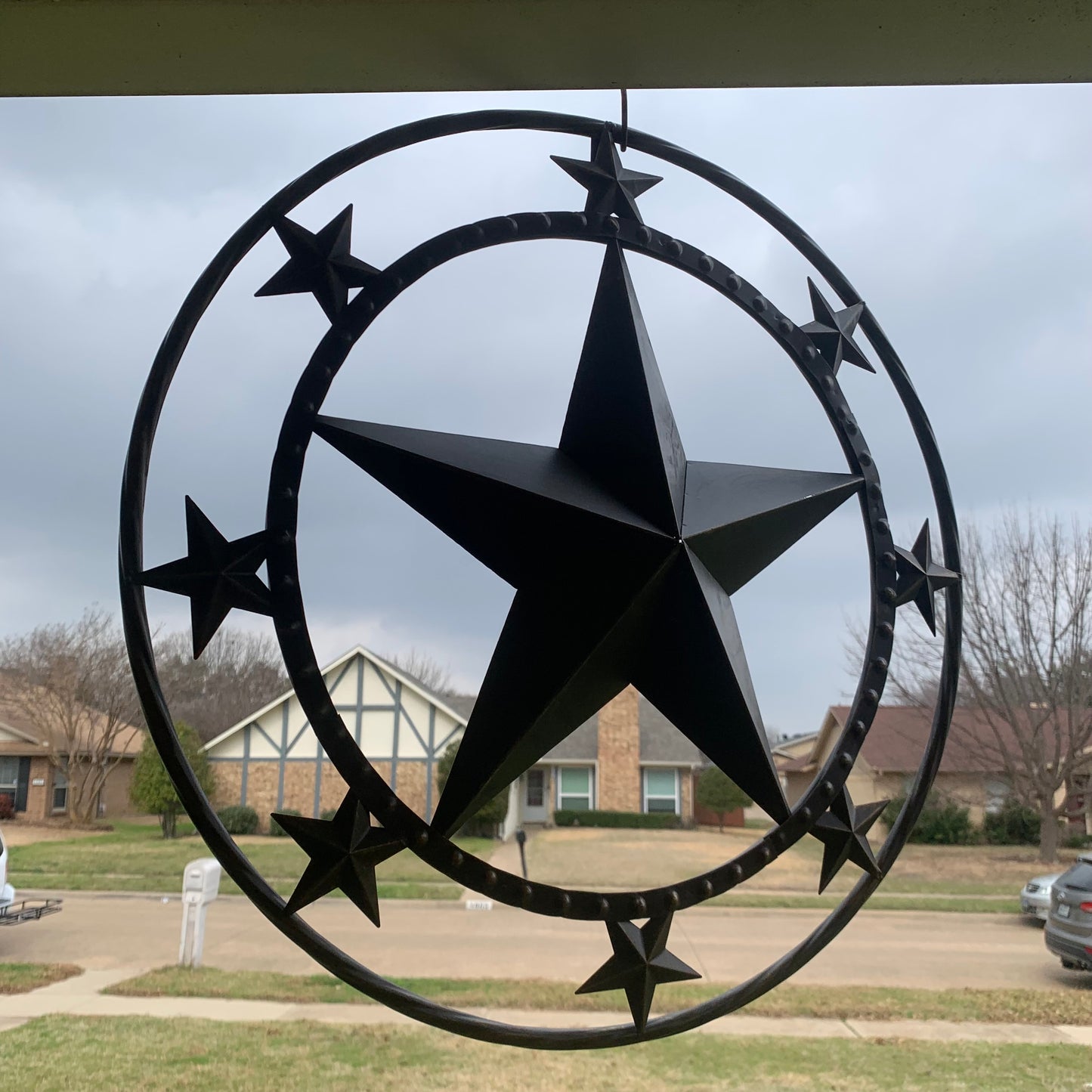 24" MULTI STAR BEADED COLIBROX BARN STAR METAL LONESTAR WESTERN HOME DECOR HANDMADE RUSTIC DARK BRONZE NEW