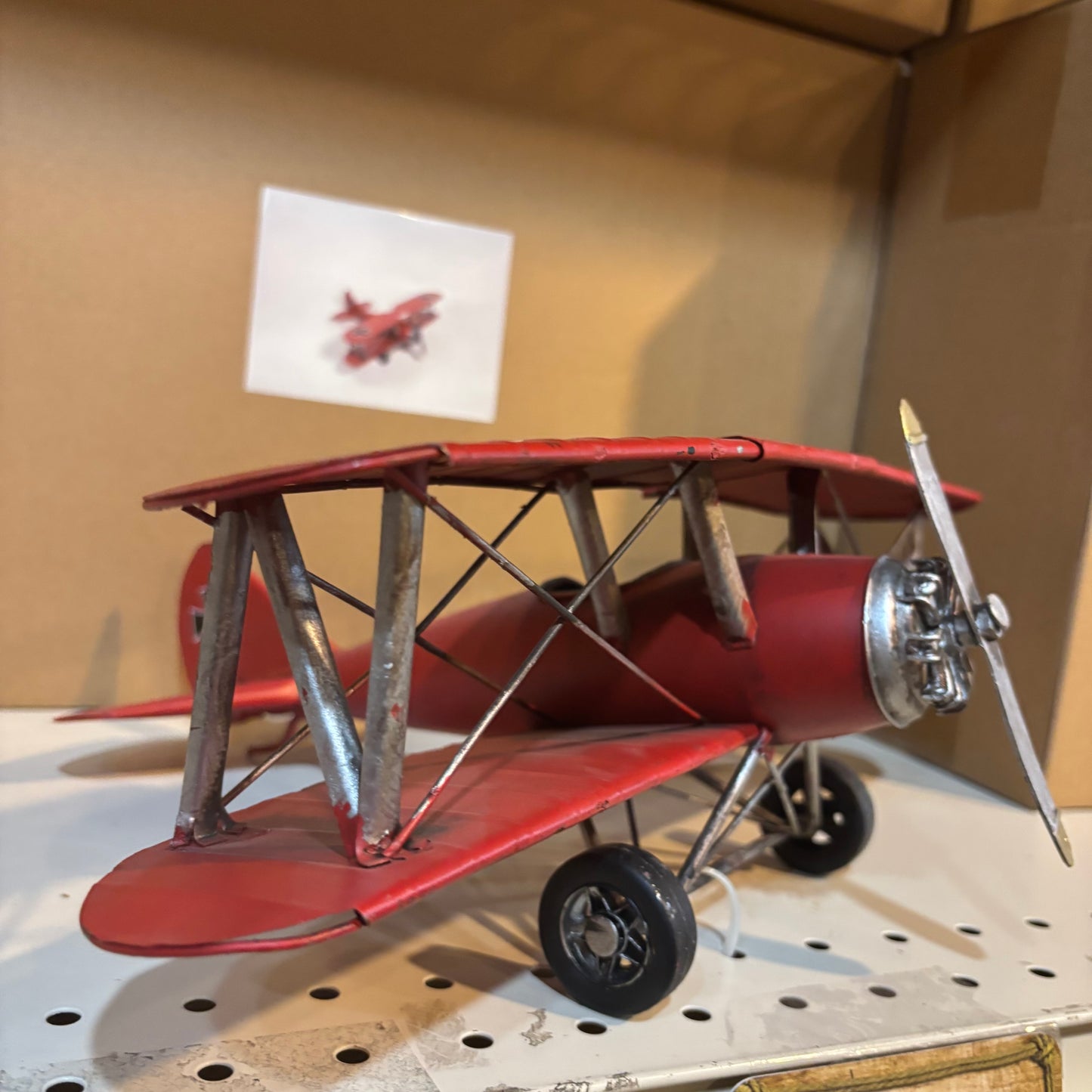 RED BARON AIRPLAINE METAL ART WESTERN HOME DECOR HANDMADE #RA0232