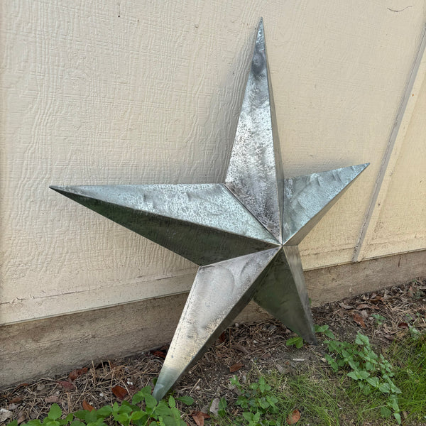UNFINISHED GALVANIZED BARN STAR 3" TO 120" METAL WALL ART WESTERN HOME  DECOR HANDMADE #EH10418