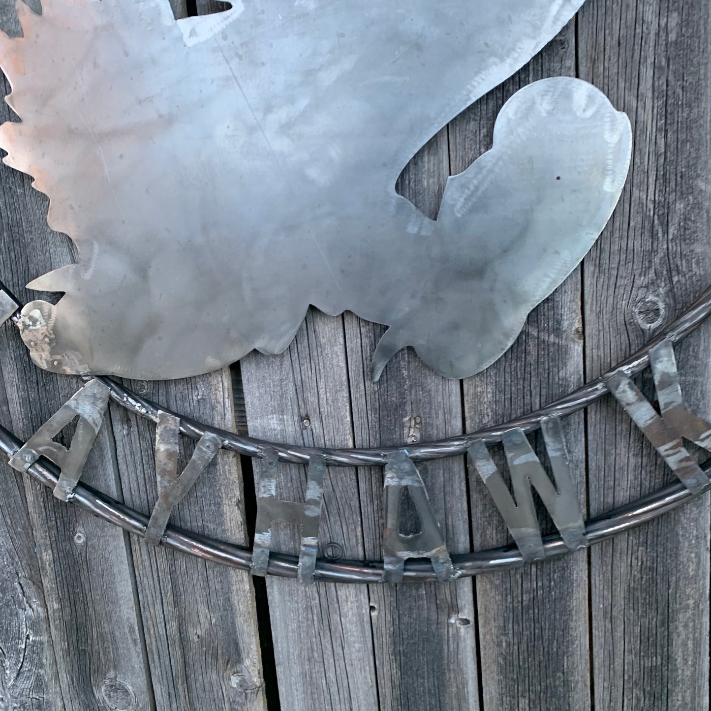 KANSAS JAYHAWKS RAW CUSTOM METAL VINTAGE CRAFT SIGN UNPAINTED TEAM HANDMADE