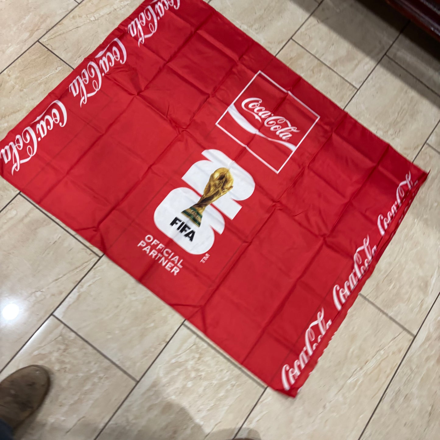 FIFA WORLD CUP 2026 COCACOLA FLAG 3ft x 4ft GENUINE LICENSES WESTEEN HOME DECOR  #EH13731