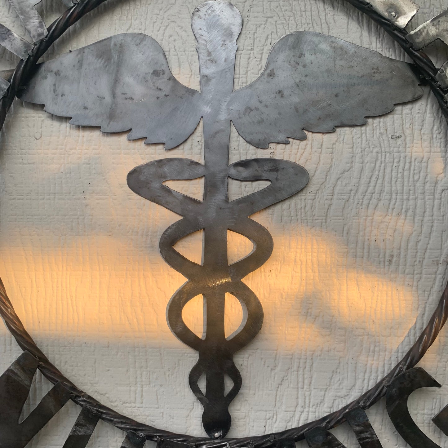 CUSTOM NAME CHAMBERLAIN NURSING STYLE TWISTIED RING BARN RUSTIC BRONZE METAL SIGN WESTERN HOME DECOR HANDMADE 24",32",36"