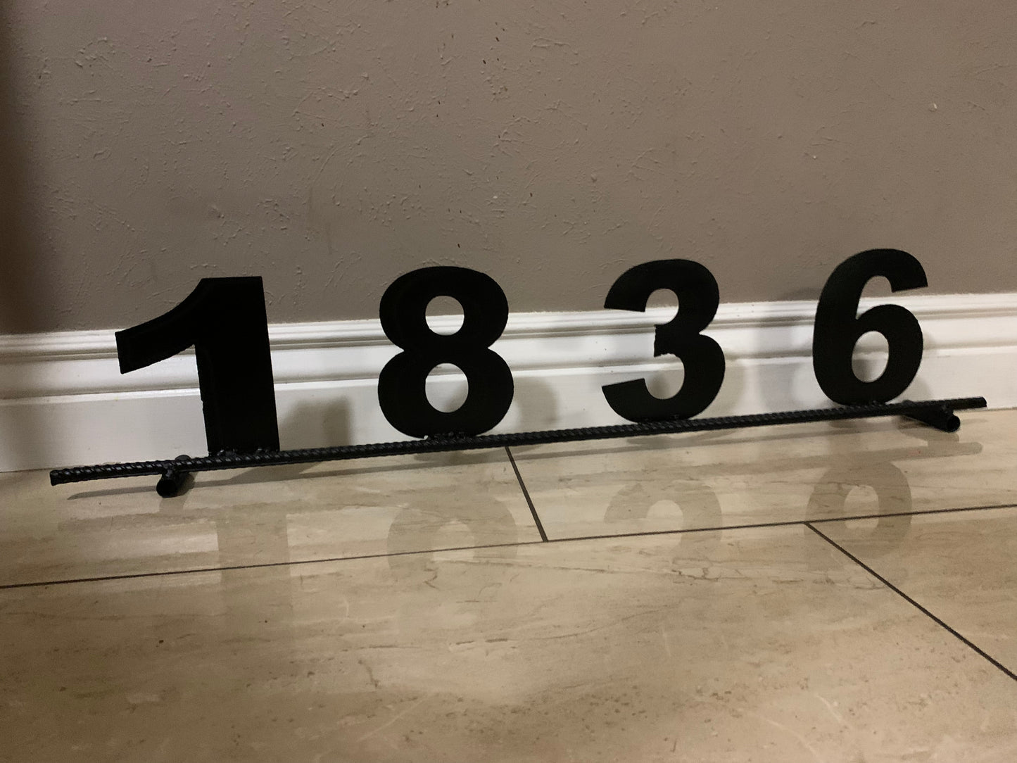 7"H X 36" LONG YOUR CUSTOM NUMBER METAL BARN METAL SIGN WESTERN HOME DECOR