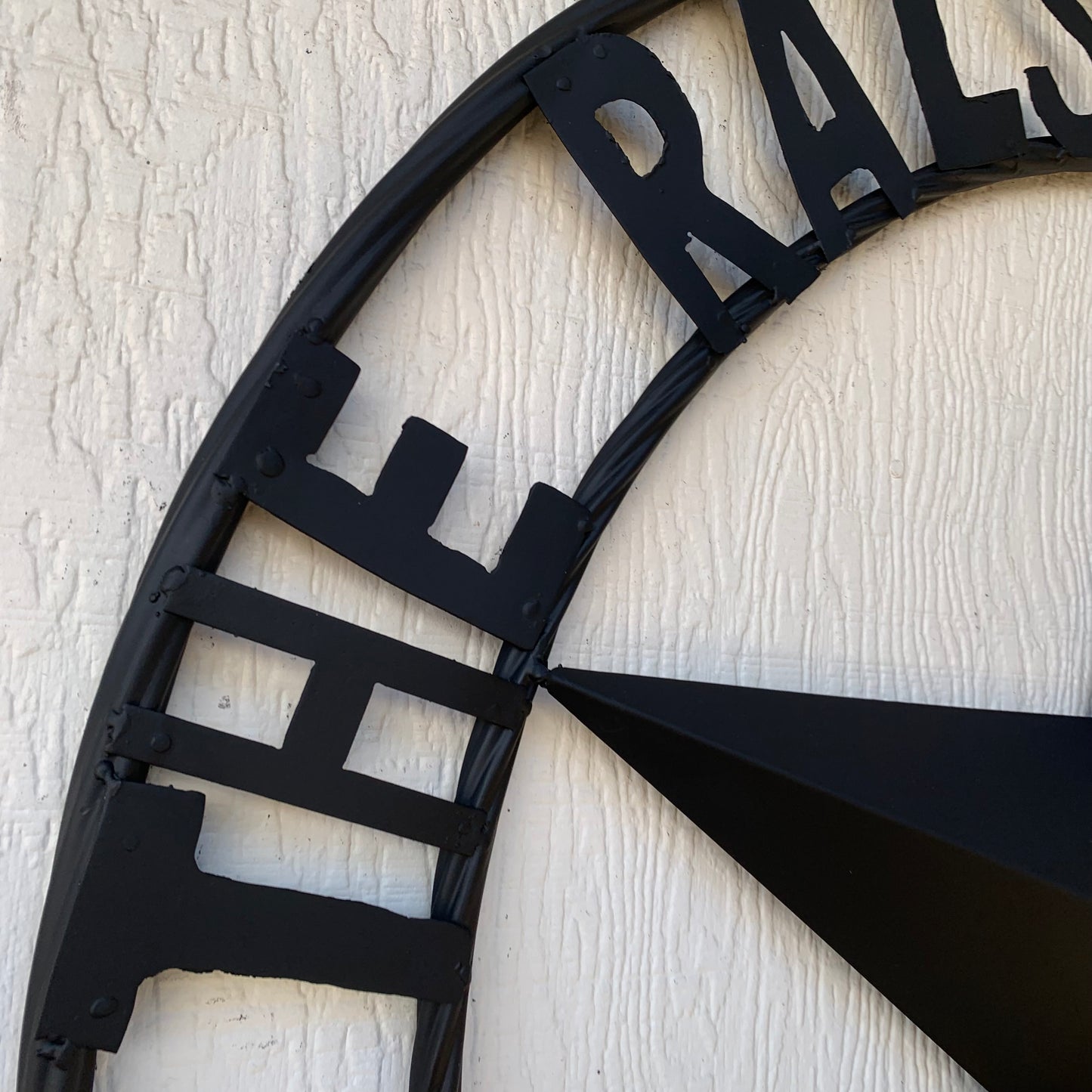 RALSTON FAMILY STYLE CUSTOM NAME STAR BARN METAL STAR 3d TWISTED ROPE RING WESTERN HOME DECOR RUSTIC BLACK HANDMADE 24",32",36",50"