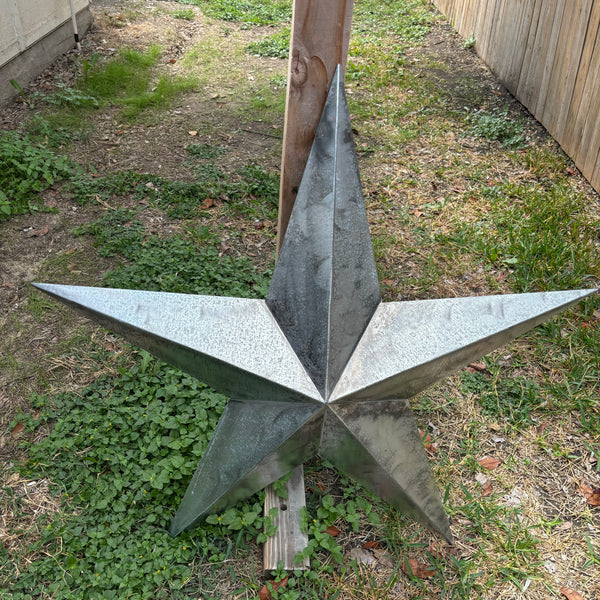 UNFINISHED GALVANIZED BARN STAR 3" TO 120" METAL WALL ART WESTERN HOME  DECOR HANDMADE #EH10418