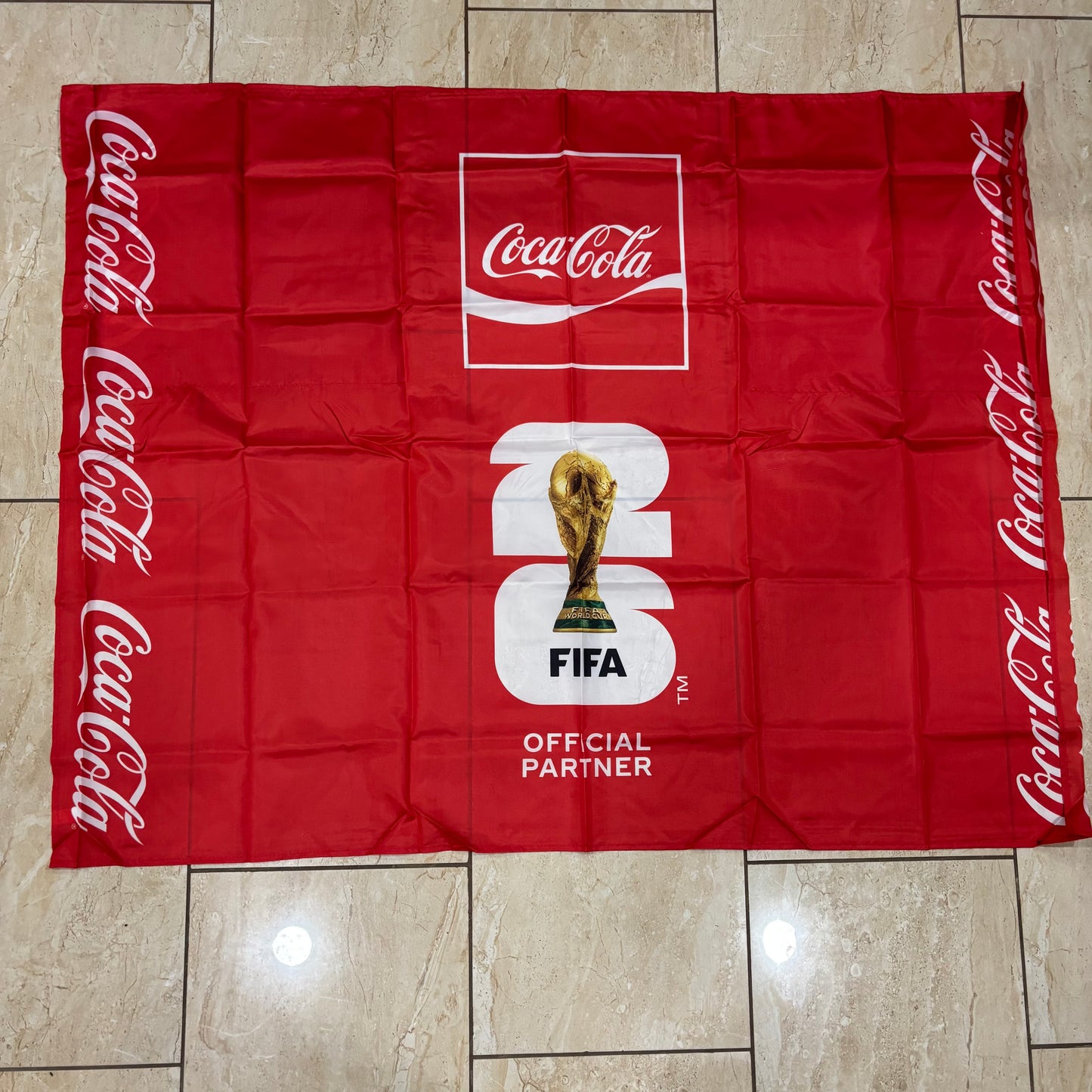 FIFA WORLD CUP 2026 COCACOLA FLAG 3ft x 4ft GENUINE LICENSES WESTEEN HOME DECOR  #EH13731