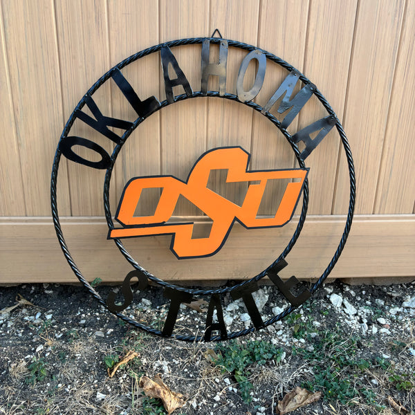 OSU OKLAHOMA STATE COWBOYS METAL CUSTOM VINTAGE TEAM WALL ART HANDMADE CRAFT SIGN