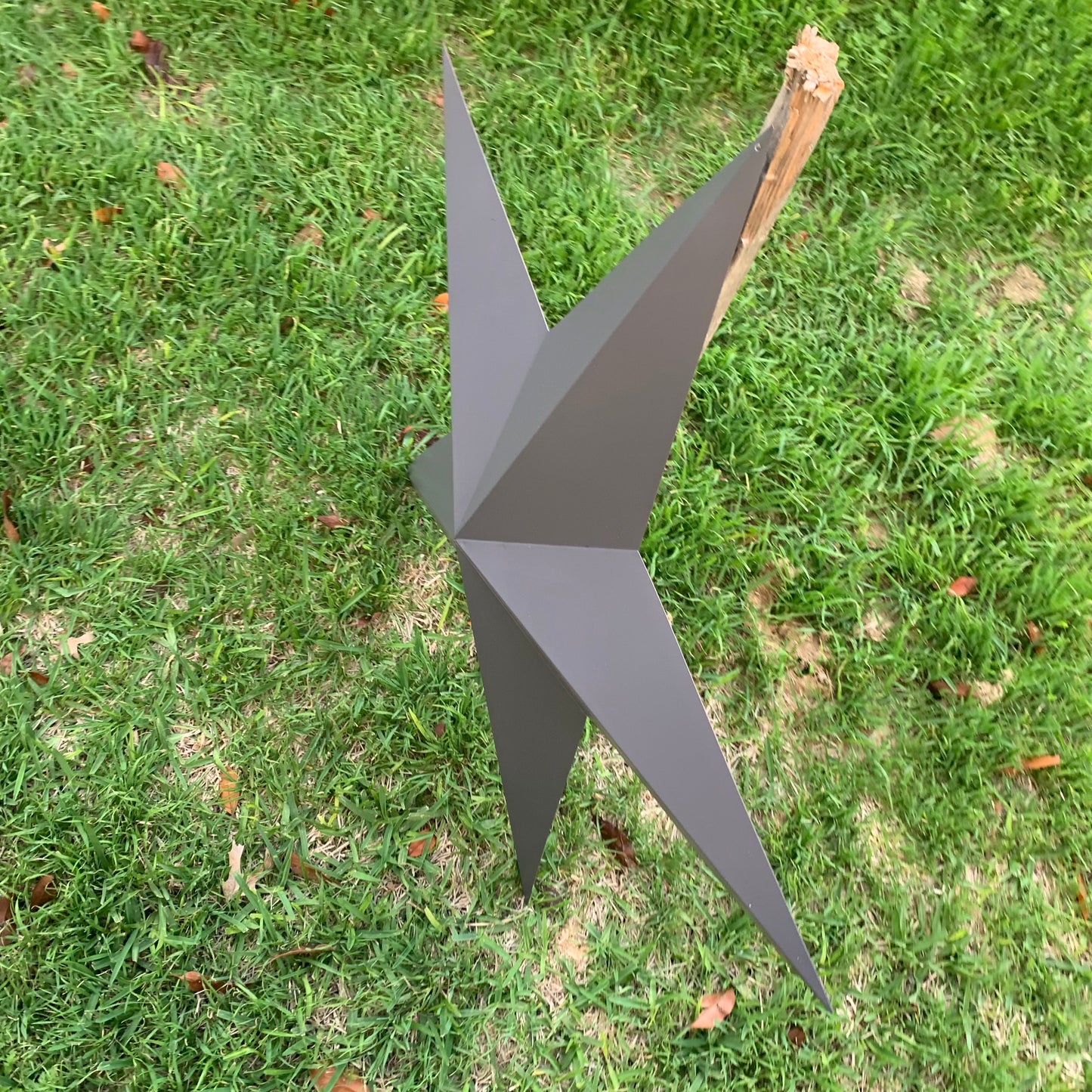 GUN METAL GREY STAR BARN STAR NO RING DAVID STAR 5 POINT WESTERN HOME DECOR HAND PAINTED
