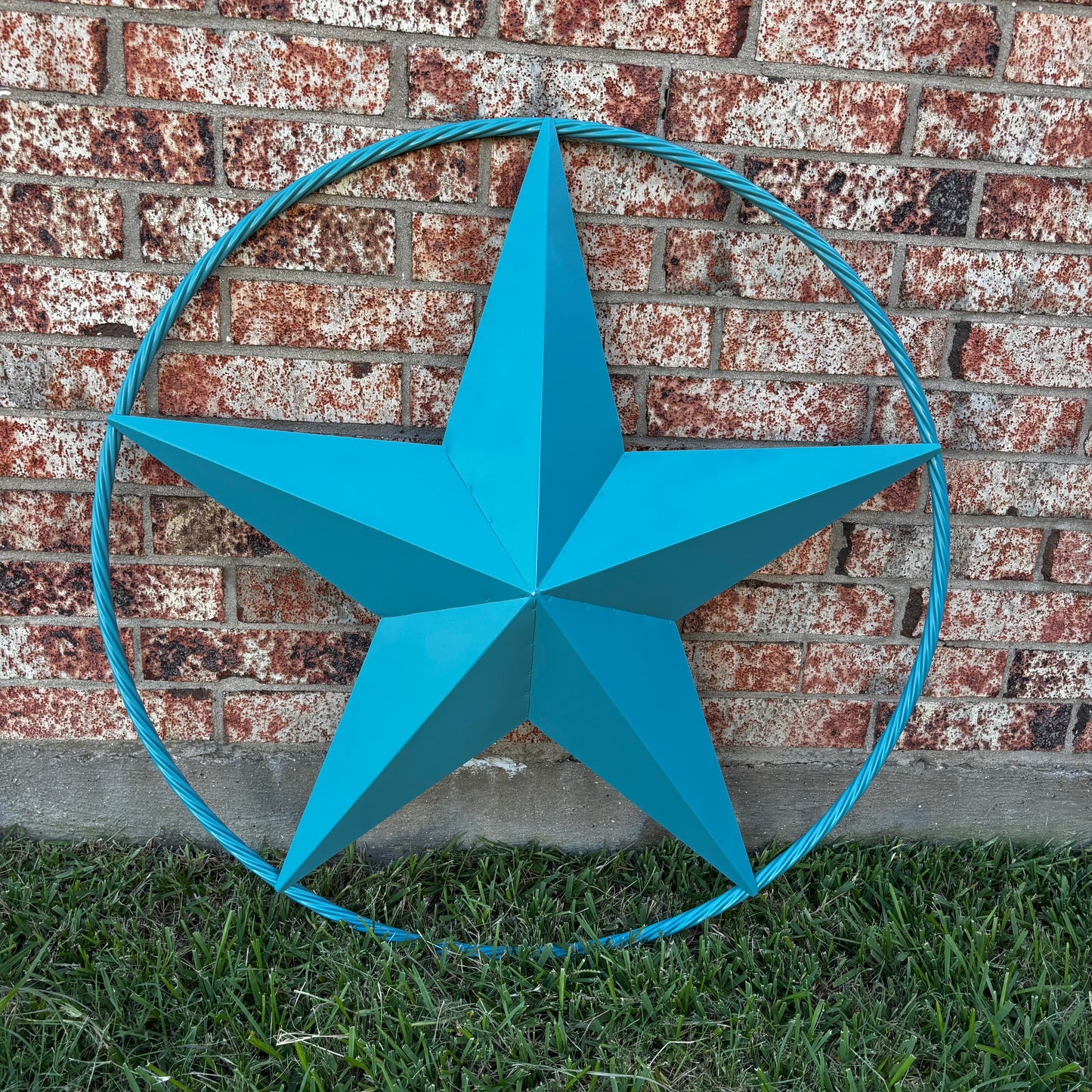 TEAL BARN LONE STAR TWISTED ROPE RING WESTERN HOME DECOR HANDMADE 12",24",36" #EH