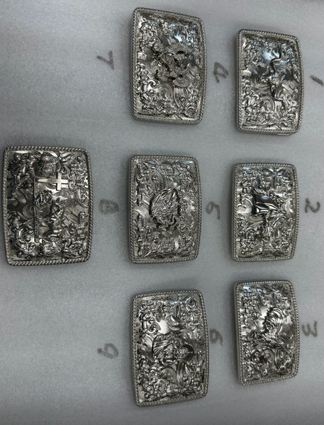 BELT BUCKLE MULTI STYLE  WESTERN METAL BUCKLE FASHION ART 4.5" X 3.5" #WS