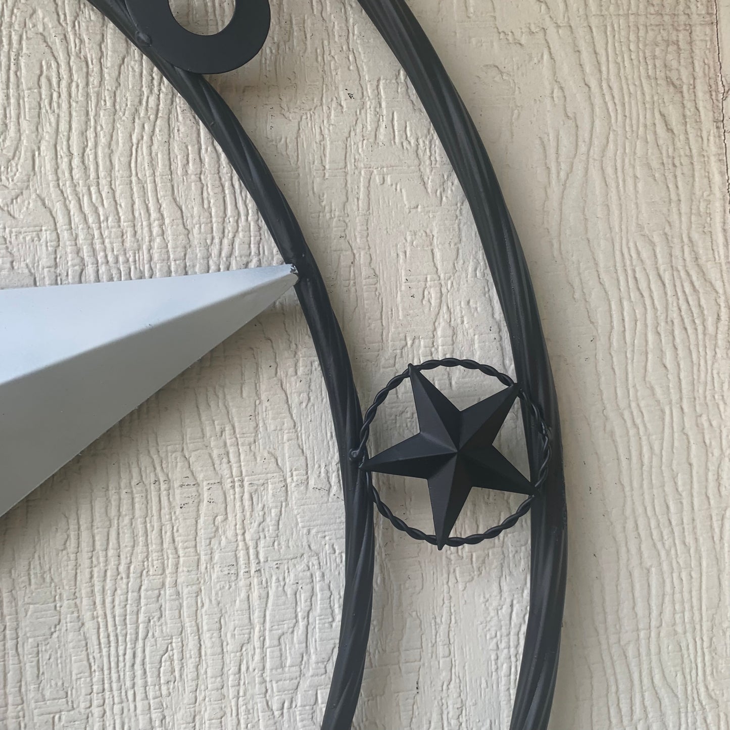 TEXAS 2022 STYLE CUSTOM NAME BARN STAR METAL LONESTAR 3d TWISTED BLACK ROPE RING WESTERN HOME DECOR   HANDMADE 24",32",36"