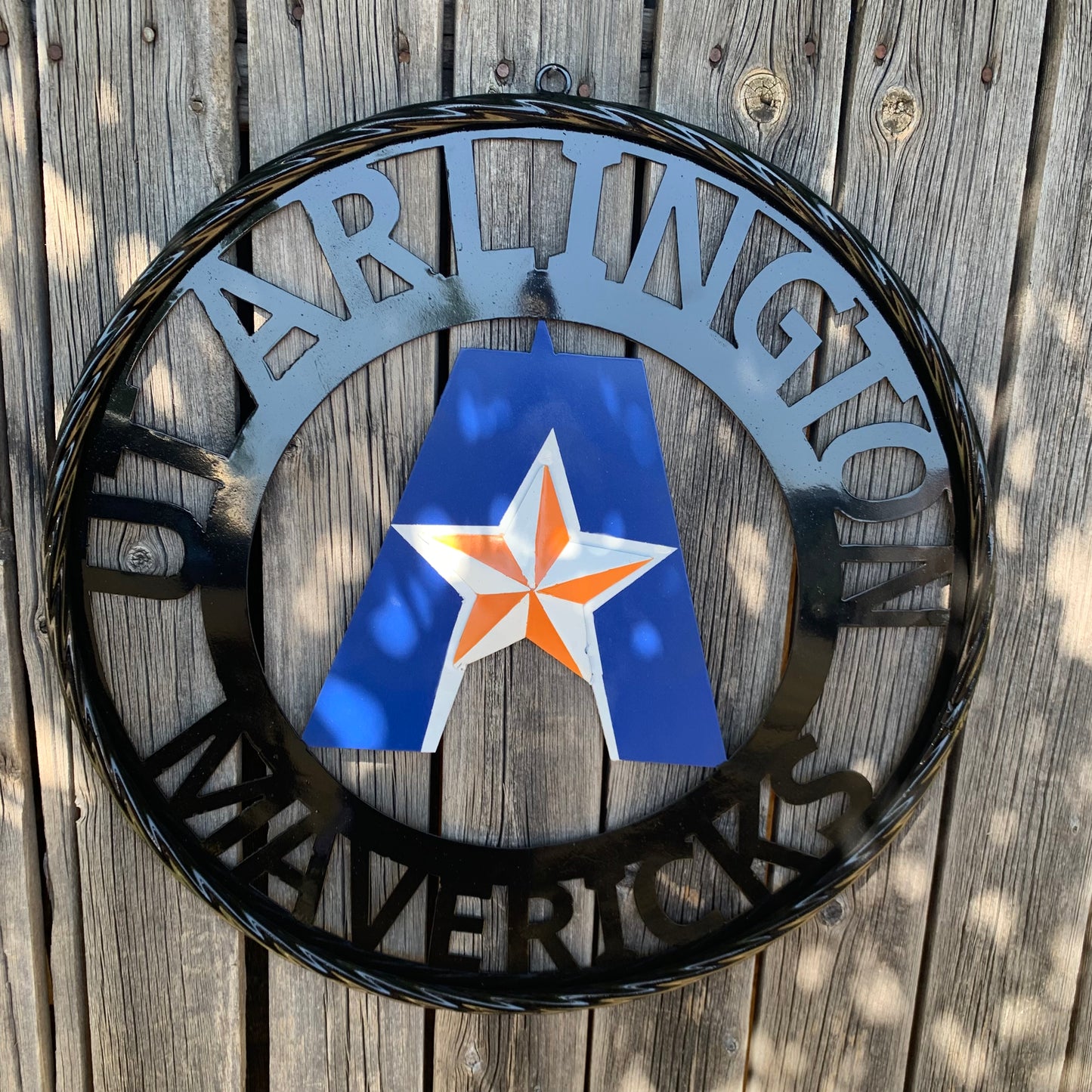 UTA ARLINGTON CUSTOM METAL VINTAGE CRAFT TEAM SIGN WESTERN HOME DECOR HANDMADE