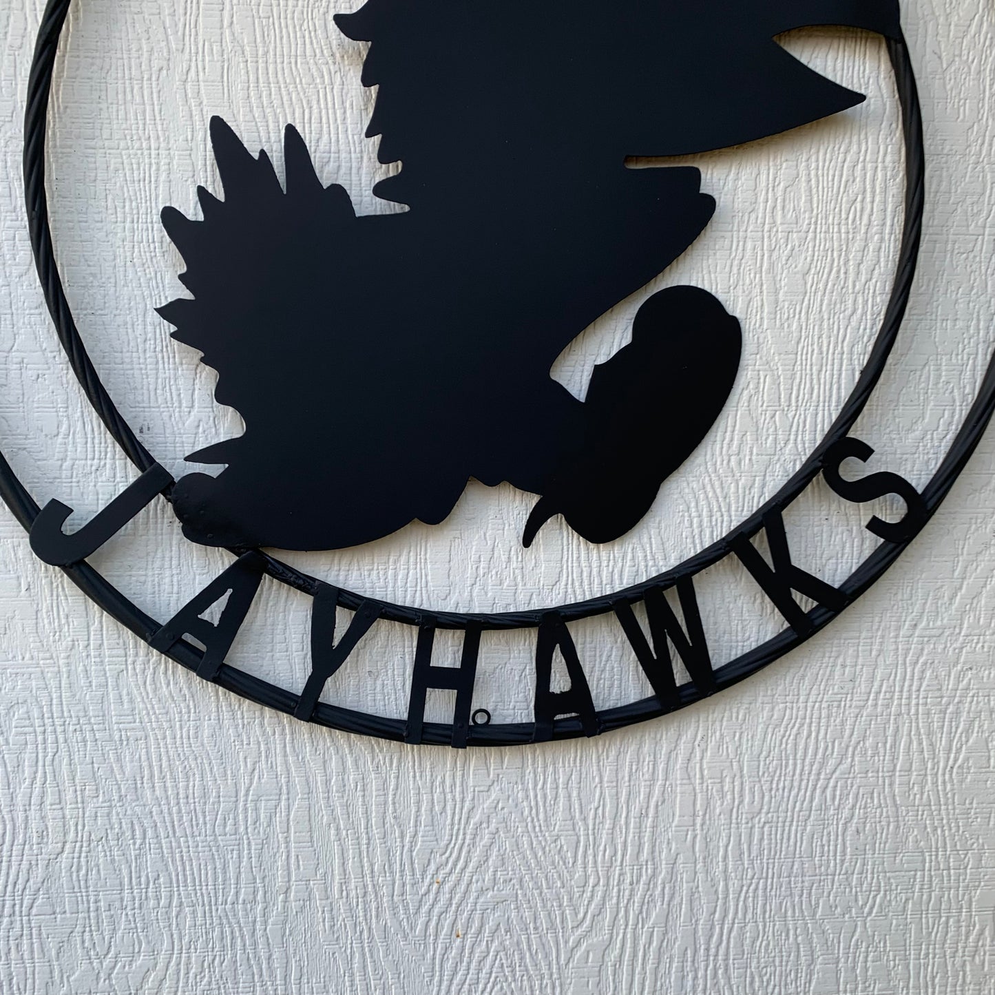 KANSAS JAYHAWKS BLACK CUSTOM METAL VINTAGE CRAFT SIGN WALL ART TEAM SIGN HANDMADE