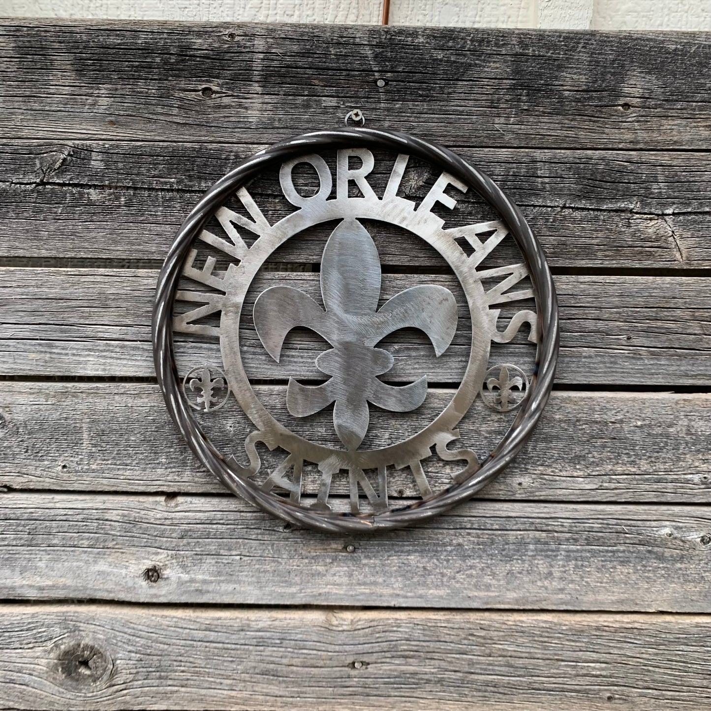 NEW ORLEANS SAINTS CUSTOM RAW METAL CRAFT SIGN WALL ART WESTERN HOME DECOR LASERCUT ART HANDMADE 12",18",24