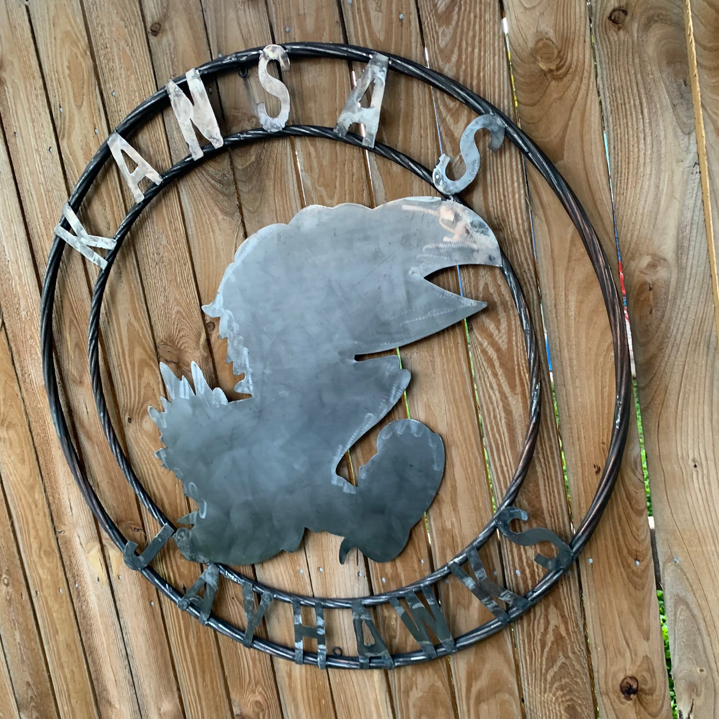 KANSAS JAYHAWKS RAW CUSTOM METAL VINTAGE CRAFT SIGN UNPAINTED TEAM HANDMADE