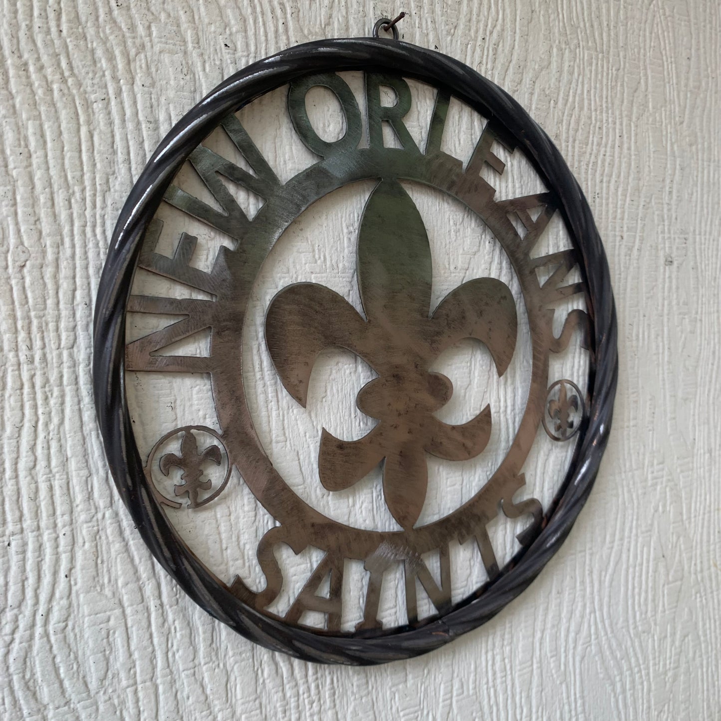 NEW ORLEANS SAINTS CUSTOM RAW METAL CRAFT SIGN WALL ART WESTERN HOME DECOR LASERCUT ART HANDMADE 12",18",24