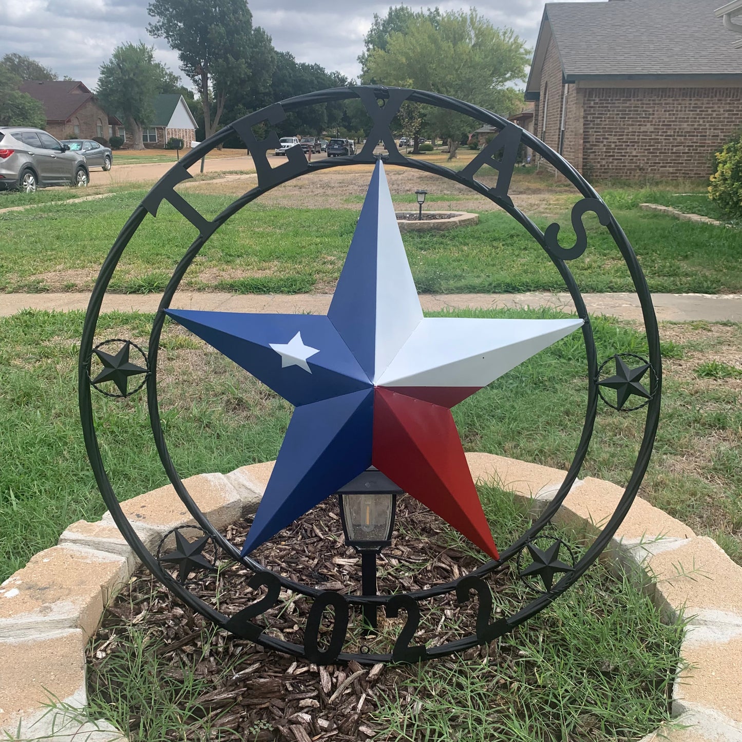 TEXAS 2022 STYLE CUSTOM NAME BARN STAR METAL LONESTAR 3d TWISTED BLACK ROPE RING WESTERN HOME DECOR   HANDMADE 24",32",36"