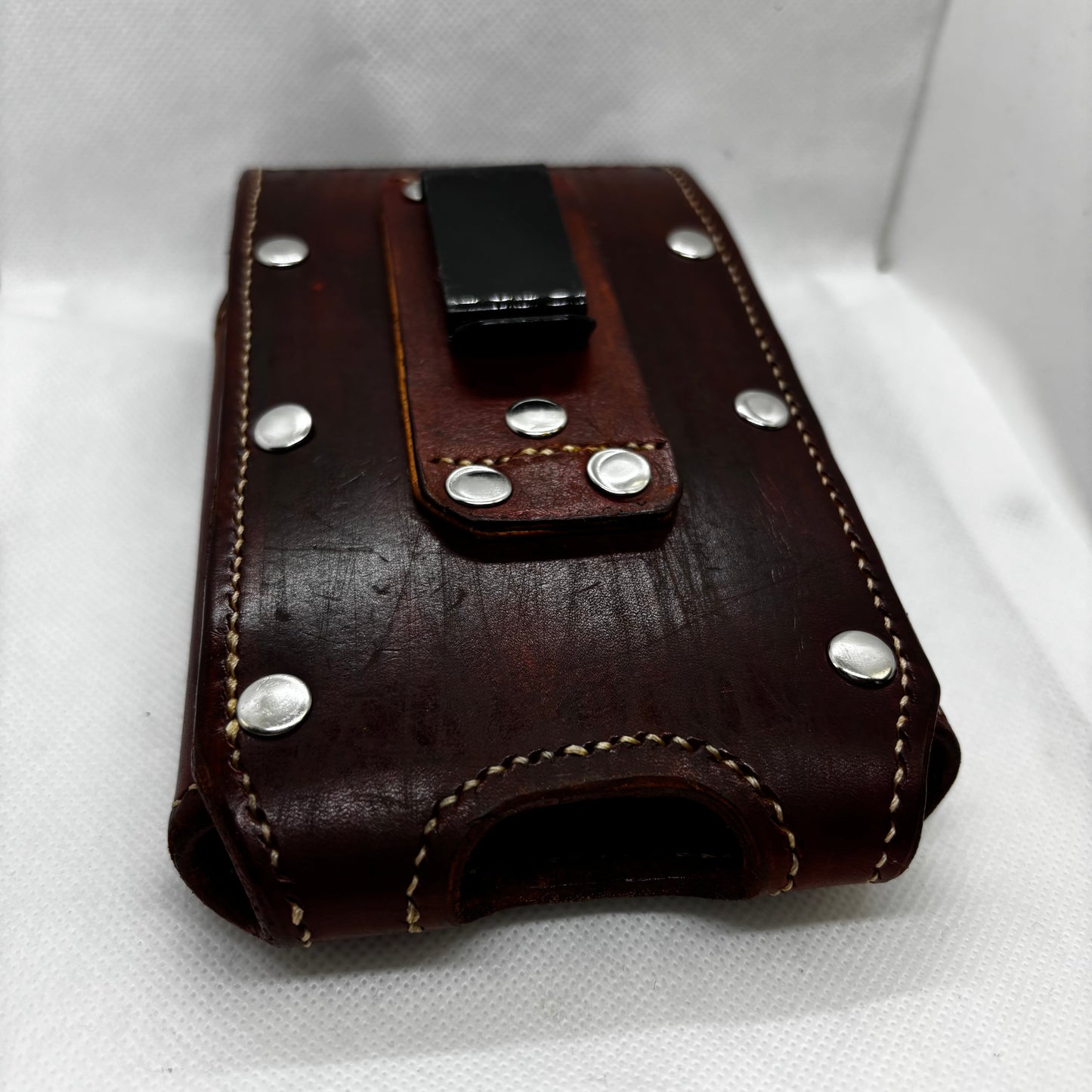 7" LONE STAR LEATHER HOLSTER BROWN STAR POUCH EXTRA LARGE  BELT LOOP CLIP CELL PHONE CASE UNIVERSAL HANDMADE #EH13808