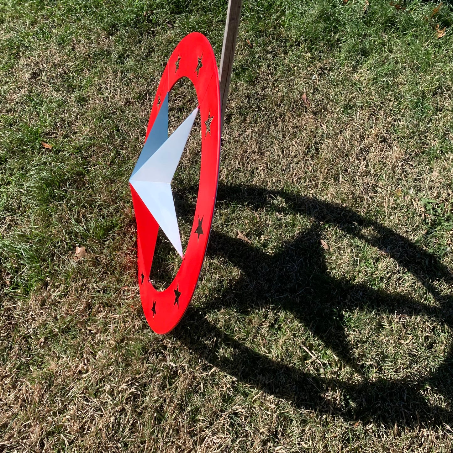 24" WIDE BAND RING BARN STAR METAL LONE STAR 3d WALL ART WESTERN HOME DECOR HANDMADE NEW #EH12758