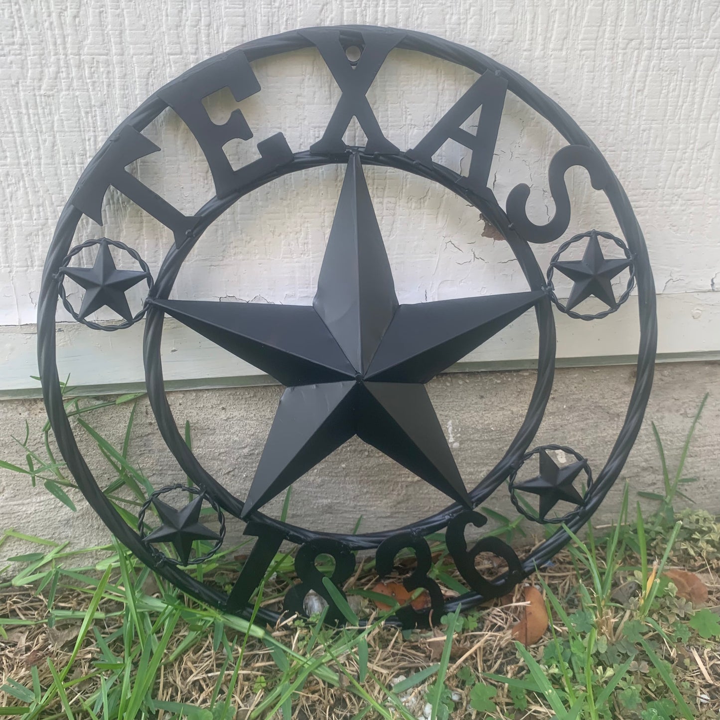 TEXAS 1836 BLACK BARN STAR METAL LONESTAR WESTERN HOME DECOR HANDMADE NEW 16",24",36",50"