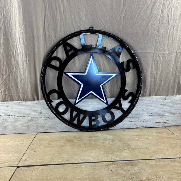 18",24",36" DALLAS COWBOYS METAL WALL ART WESTERN HOME DECOR VINTAGE RUSTIC BRONZE NEW #EH12316