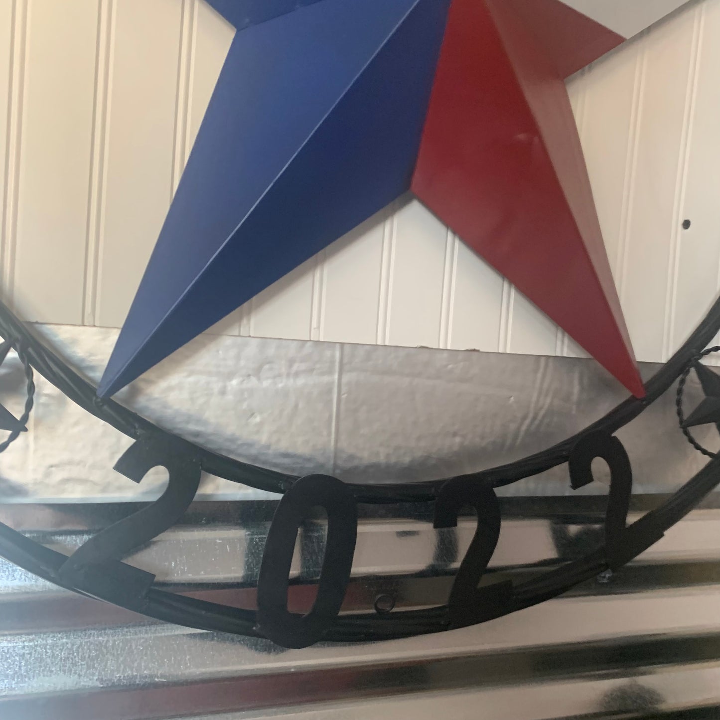TEXAS 2022 STYLE CUSTOM NAME BARN STAR METAL LONESTAR 3d TWISTED BLACK ROPE RING WESTERN HOME DECOR   HANDMADE 24",32",36"