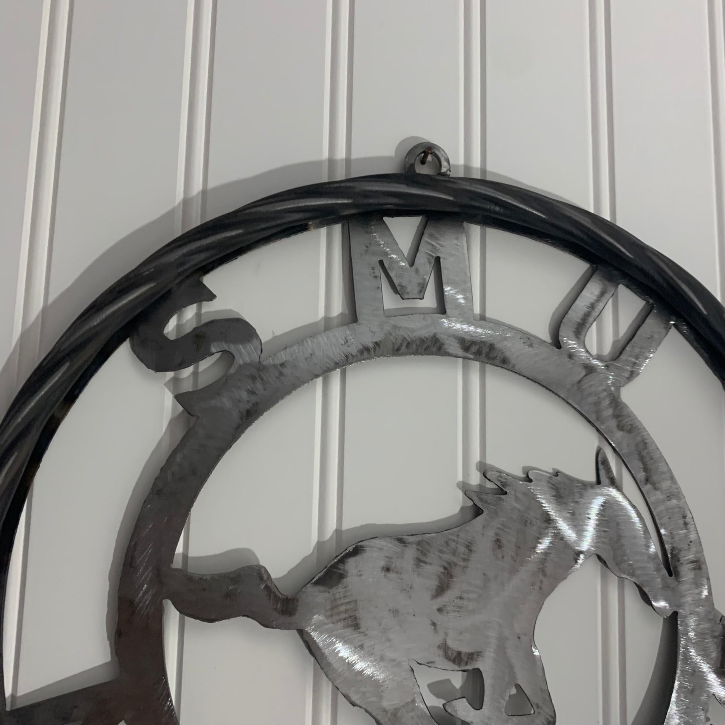12",18",24",32",36" SMU MUSTANGS RAW METAL CUSTOM VINTAGE CRAFT WALL ART TEAM SIGN HANDMADE