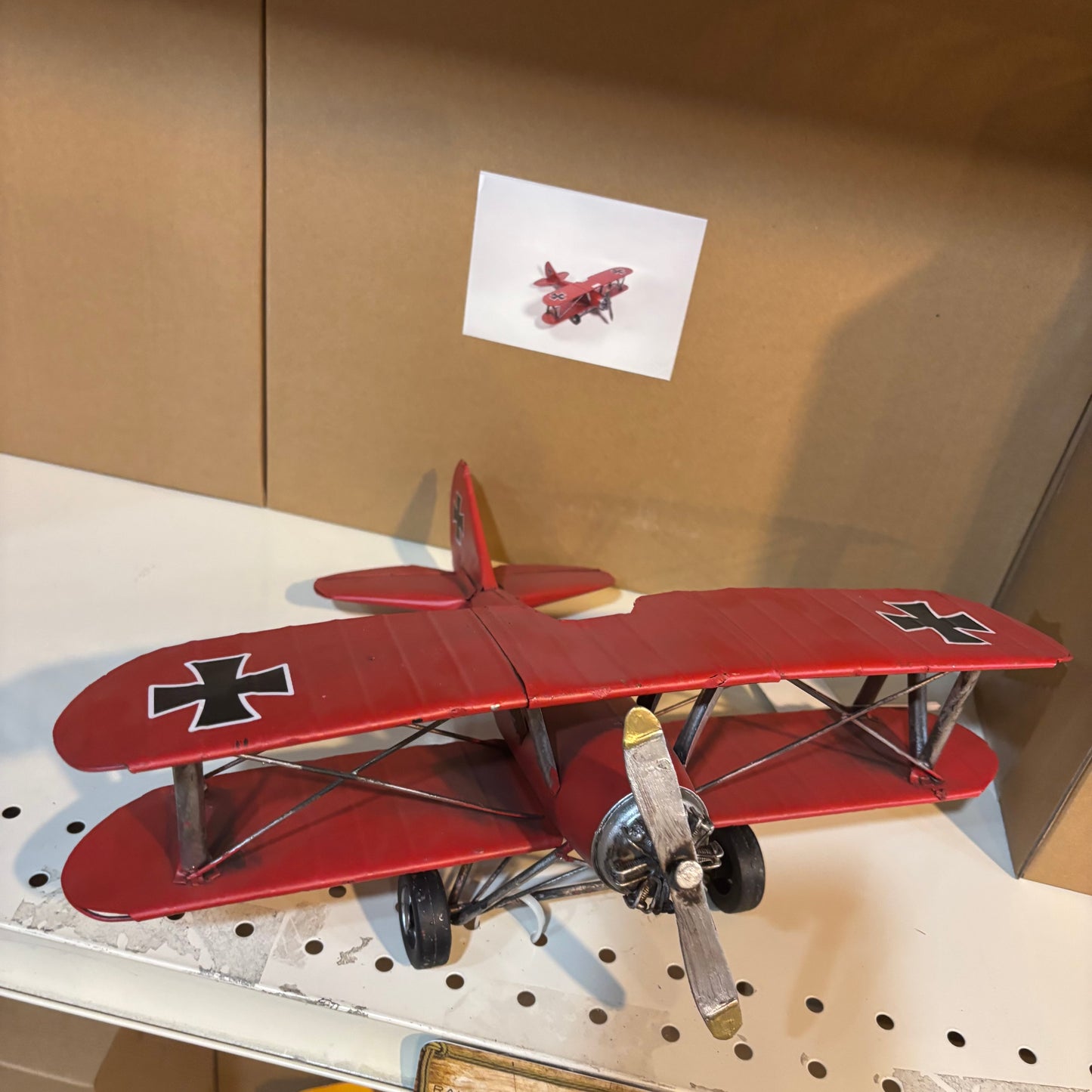 RED BARON AIRPLAINE METAL ART WESTERN HOME DECOR HANDMADE #RA0232