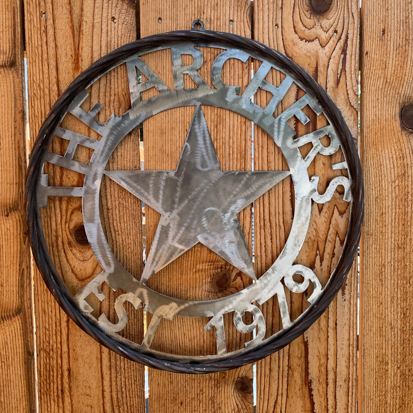 ARCHER STYLE RAW METAL YOUR CUSTOM NAME LASERCUT METAL SIGN WESTERN HOME DECOR HANDMADE ART