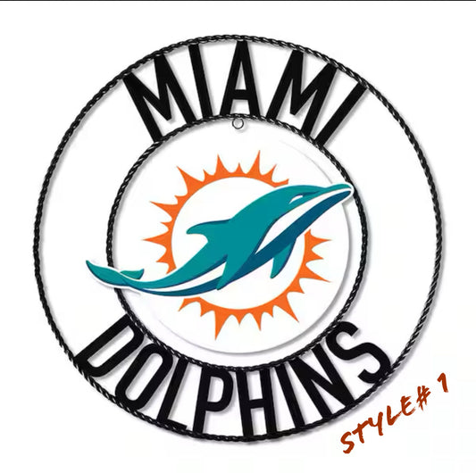 MIAMI DOLPHINS CUSTOM METAL VINTAGE CRAFT SIGN WESTERN HOME DECOR HANDMADE