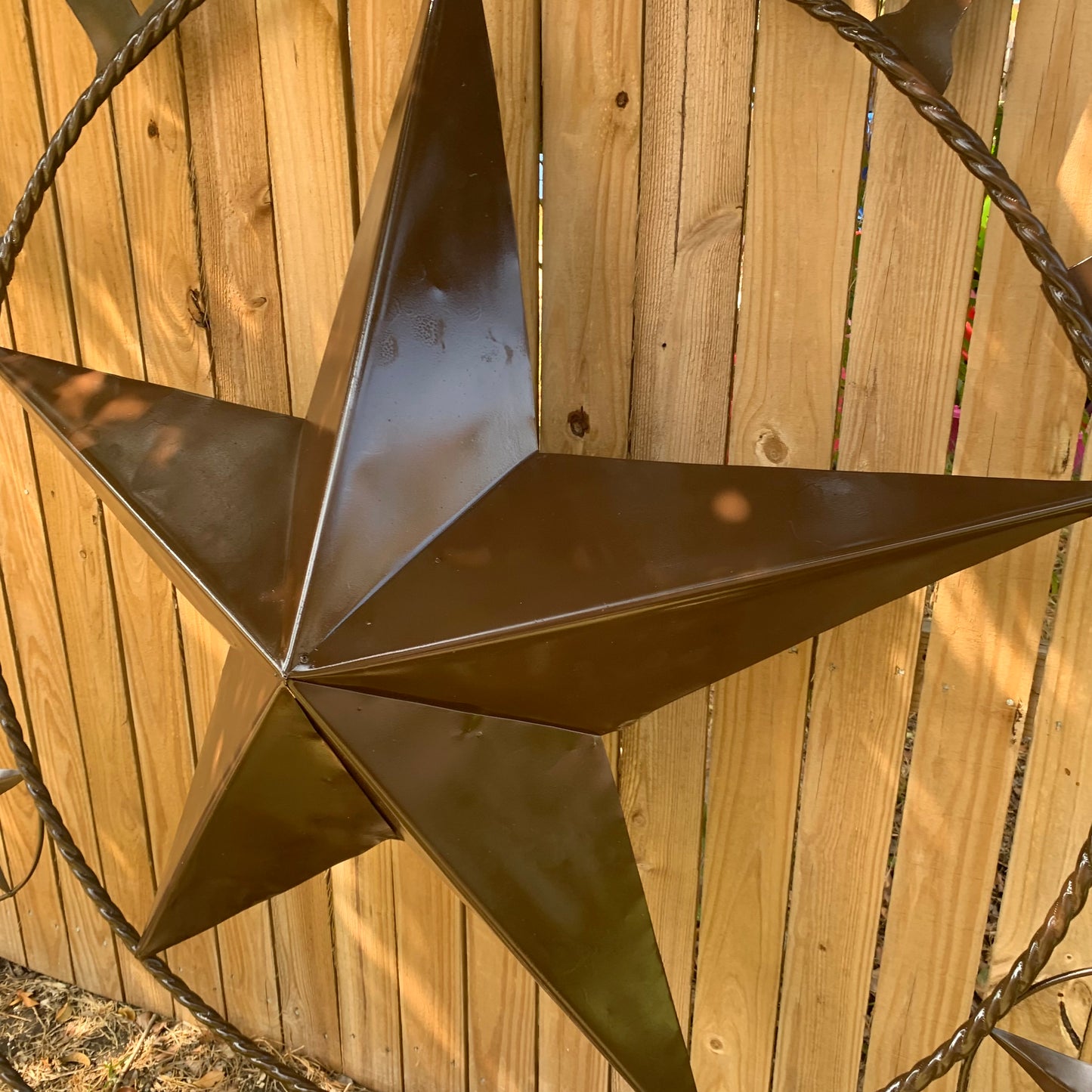 6 FOOT TEXAS LONE STAR GIANT LARGE OVERSIZE BARN STAR METAL RUSTIC BRONZE COPPER WALL ART WESTERN HOME DECOR HANDMADE NEW EH10523