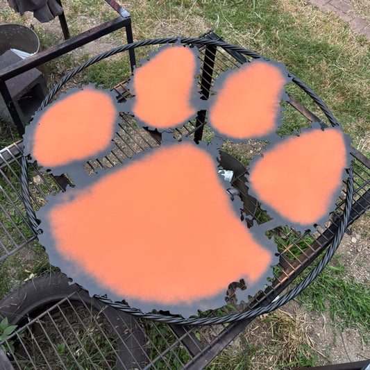 CLEMSON TIGERS PAW CUSTOM METAL VINTAGE CRAFT SIGN WALL ART TEAM SIGN ORANGE HANDMADE STYLE#2 #EH12745