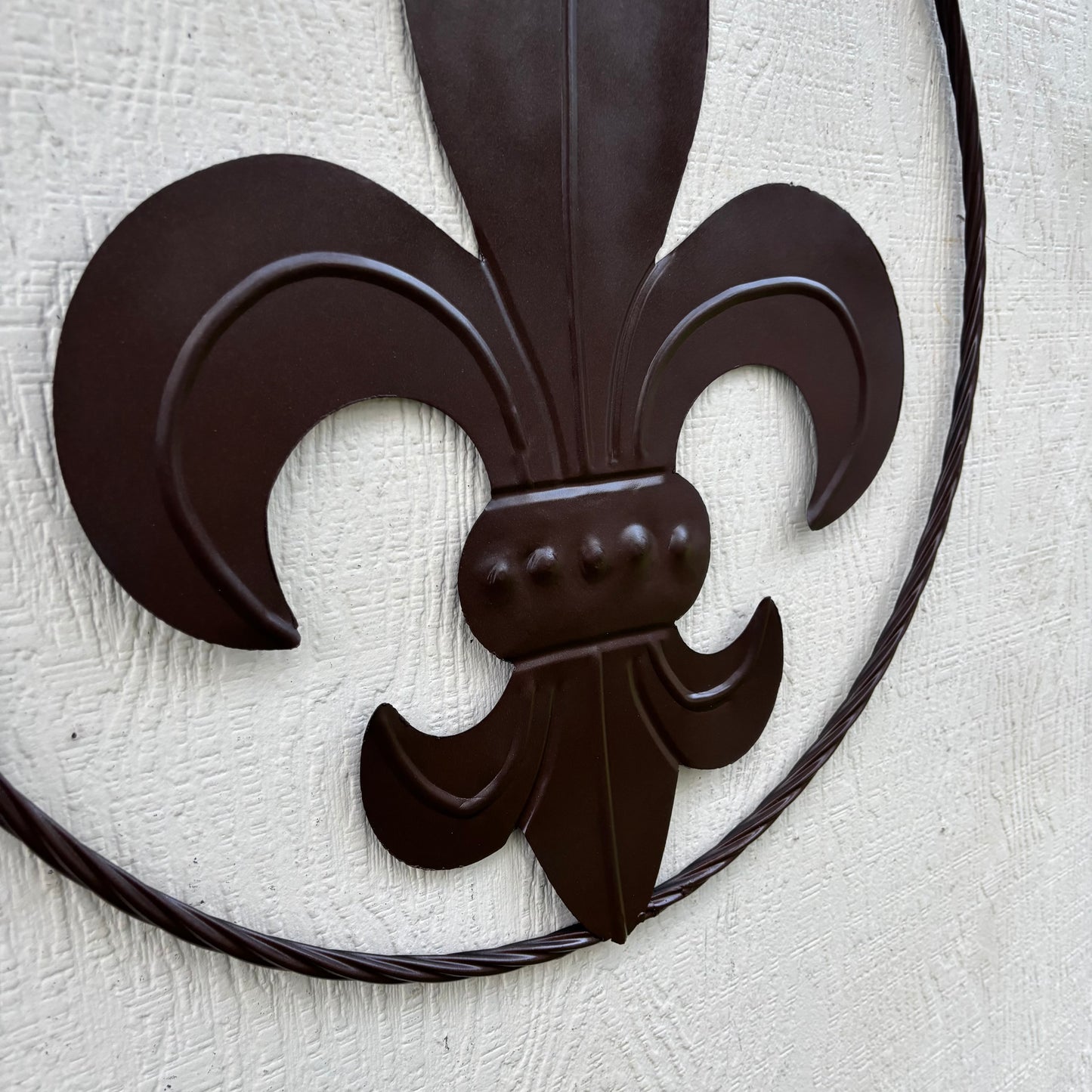 FLEUR DE LIS BRONZE METAL WALL ART SIGN WESTERN HOME DECOR HANDMADE NEW 12",18",24",32"