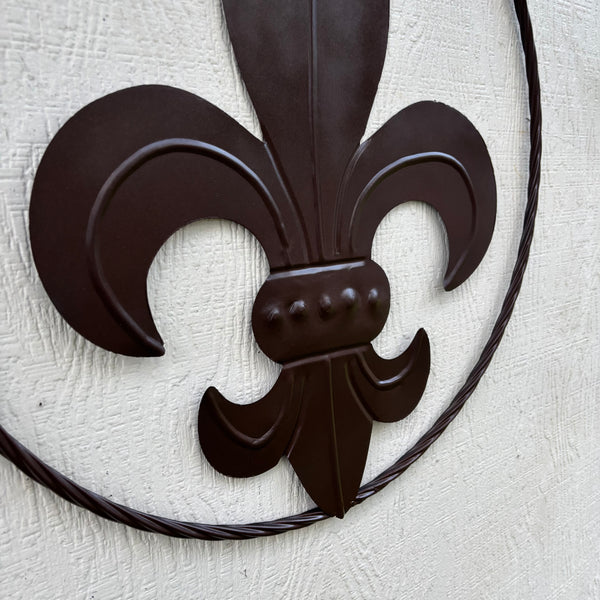 FLEUR DE LIS BRONZE METAL WALL ART SIGN WESTERN HOME DECOR HANDMADE NEW 12",18",24",32"