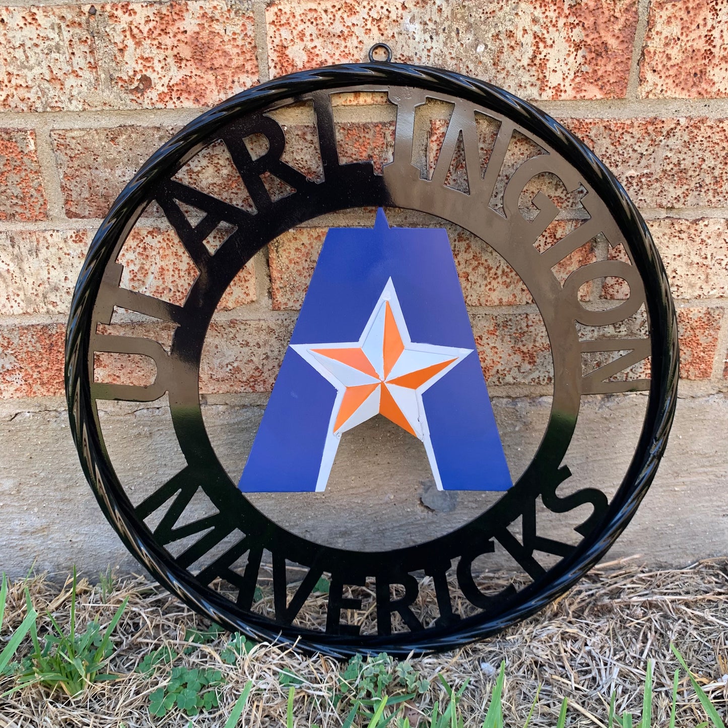 UTA ARLINGTON CUSTOM METAL VINTAGE CRAFT TEAM SIGN WESTERN HOME DECOR HANDMADE