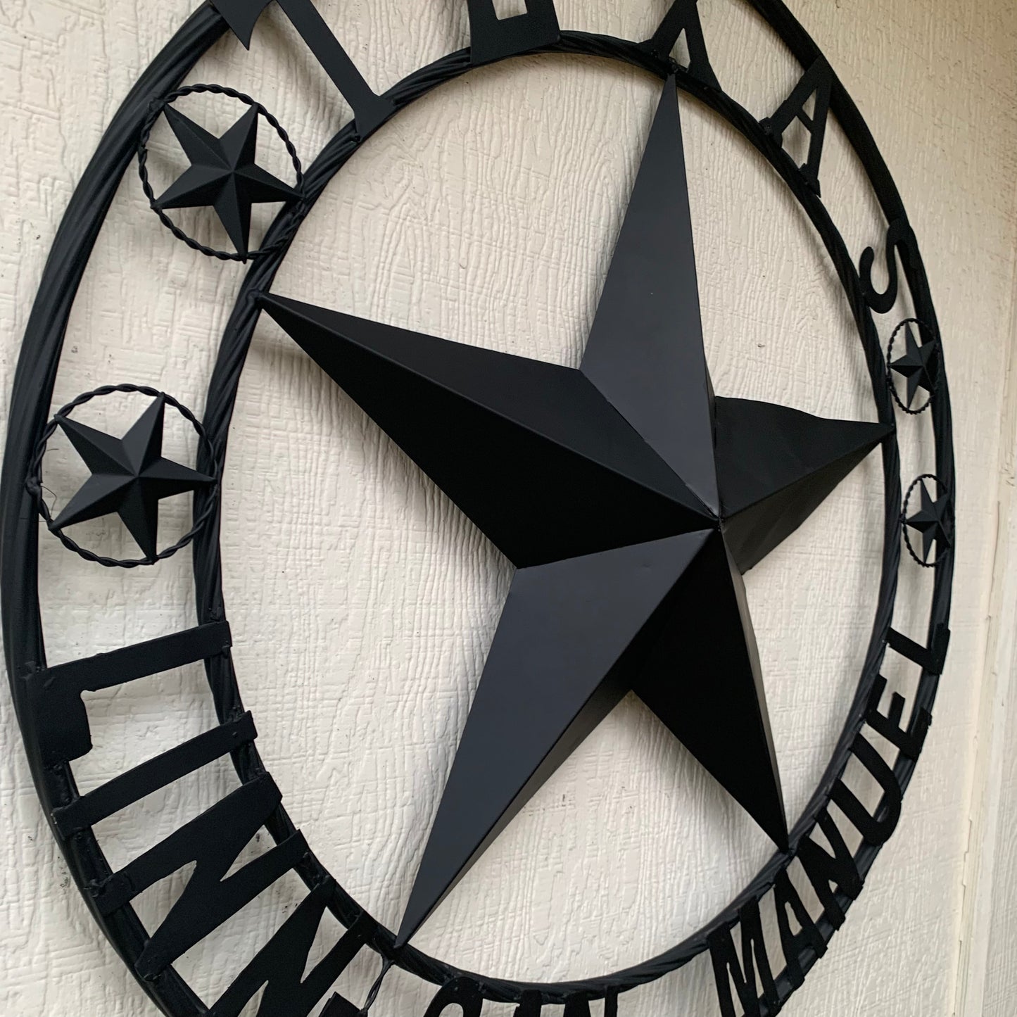 LINN SAN MANUEL STYLE YOUR CUSTOM NAME STAR METAL BARN LONE STAR 3d TWISTED ROPE RING WESTERN HOME DECOR HANDMADE NEW