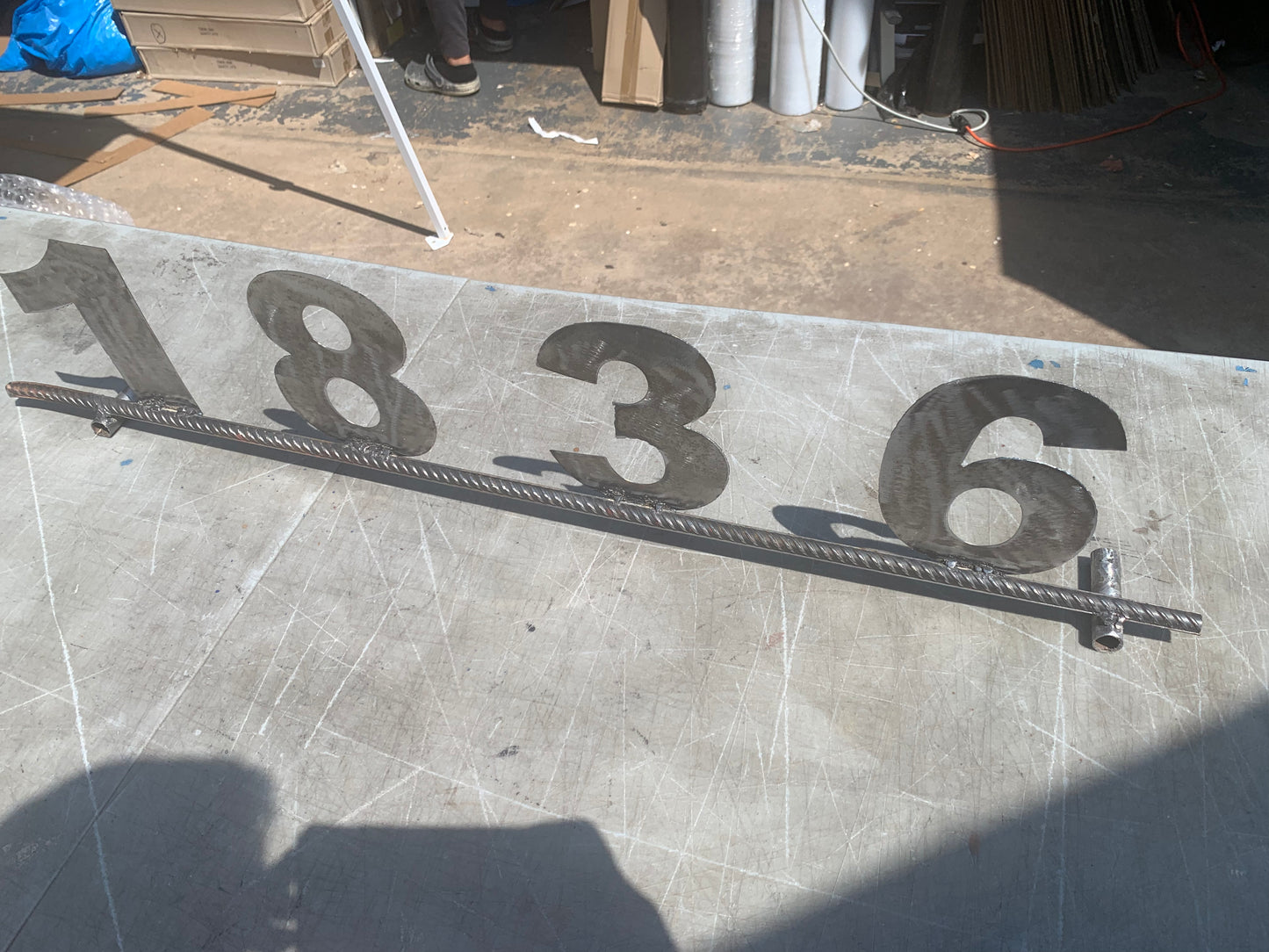 7"H X 36" LONG YOUR CUSTOM NUMBER METAL BARN METAL SIGN WESTERN HOME DECOR