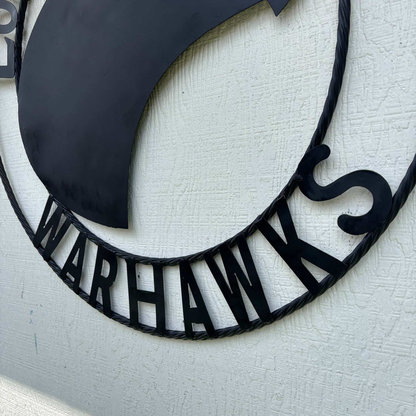 LOUISIANA MONROE WARHAWKS CUSTOM BLACK METAL VINTAGE CRAFT TEAM SIGN HANDMADE 18",24",32"