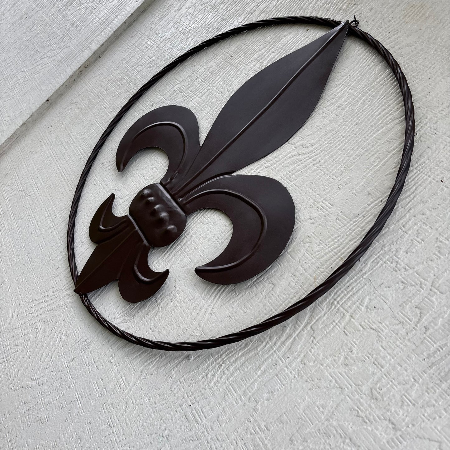 FLEUR DE LIS BRONZE METAL WALL ART SIGN WESTERN HOME DECOR HANDMADE NEW 12",18",24",32"