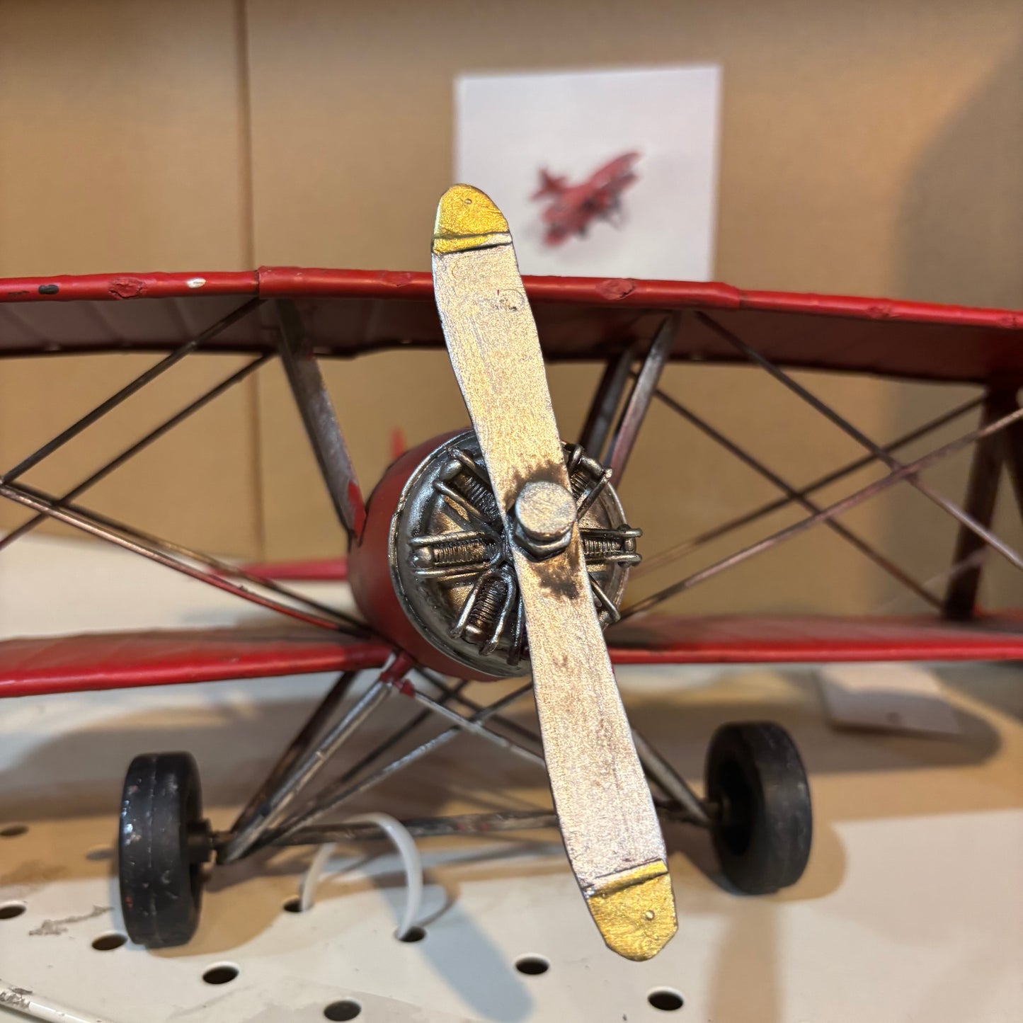 RED BARON AIRPLAINE METAL ART WESTERN HOME DECOR HANDMADE #RA0232