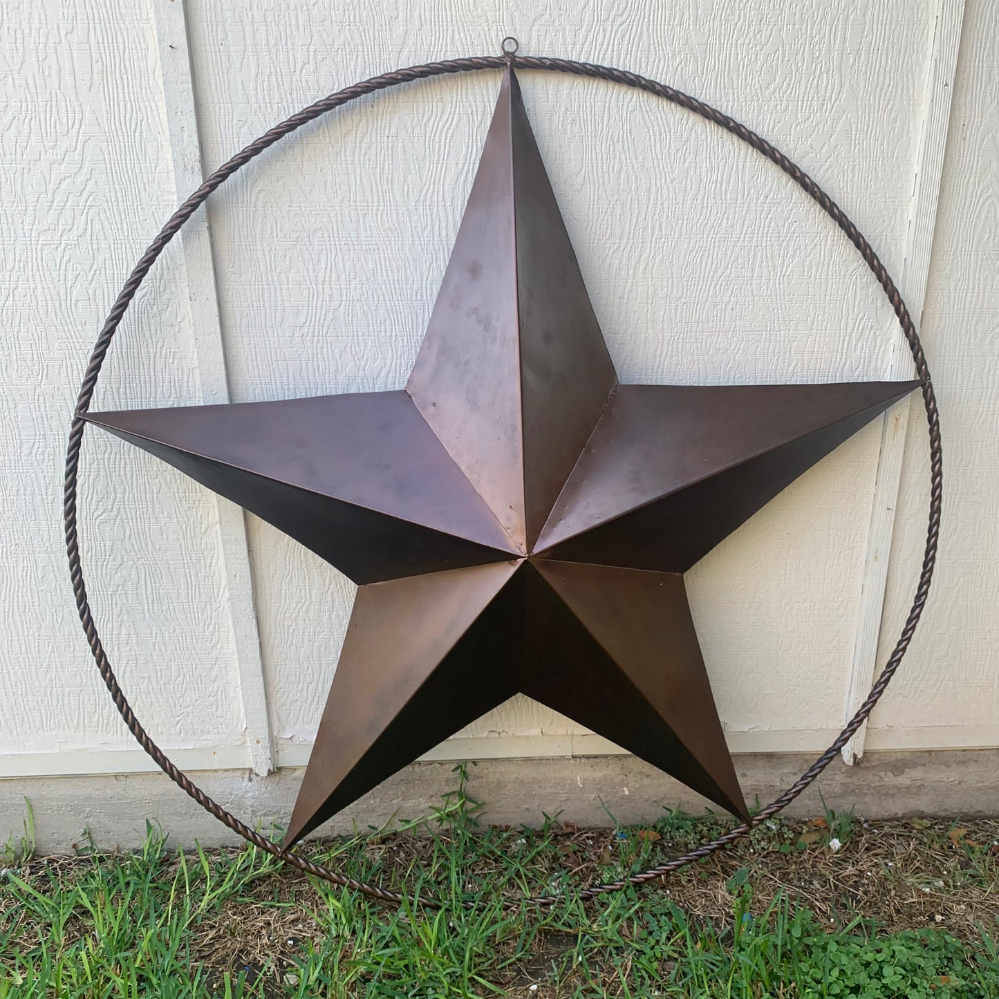 LONE STAR 60" BARN STAR METAL RUSTIC  BRONZE VINTAGE COPPER WALL ART WESTERN HOME DECOR HANDMADE NEW EH10524