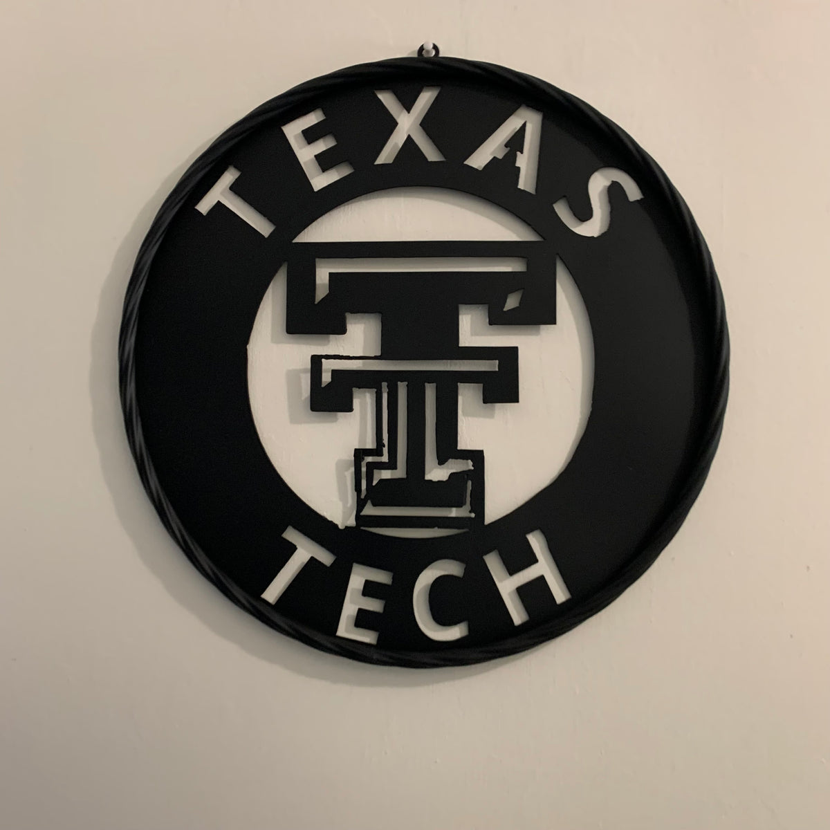 12",18",24",32",36" TEXAS TECH RUSTIC BLACK CUSTOM METAL VINTAGE CRAFT TEAM SIGN HANDMADE TO ORDER